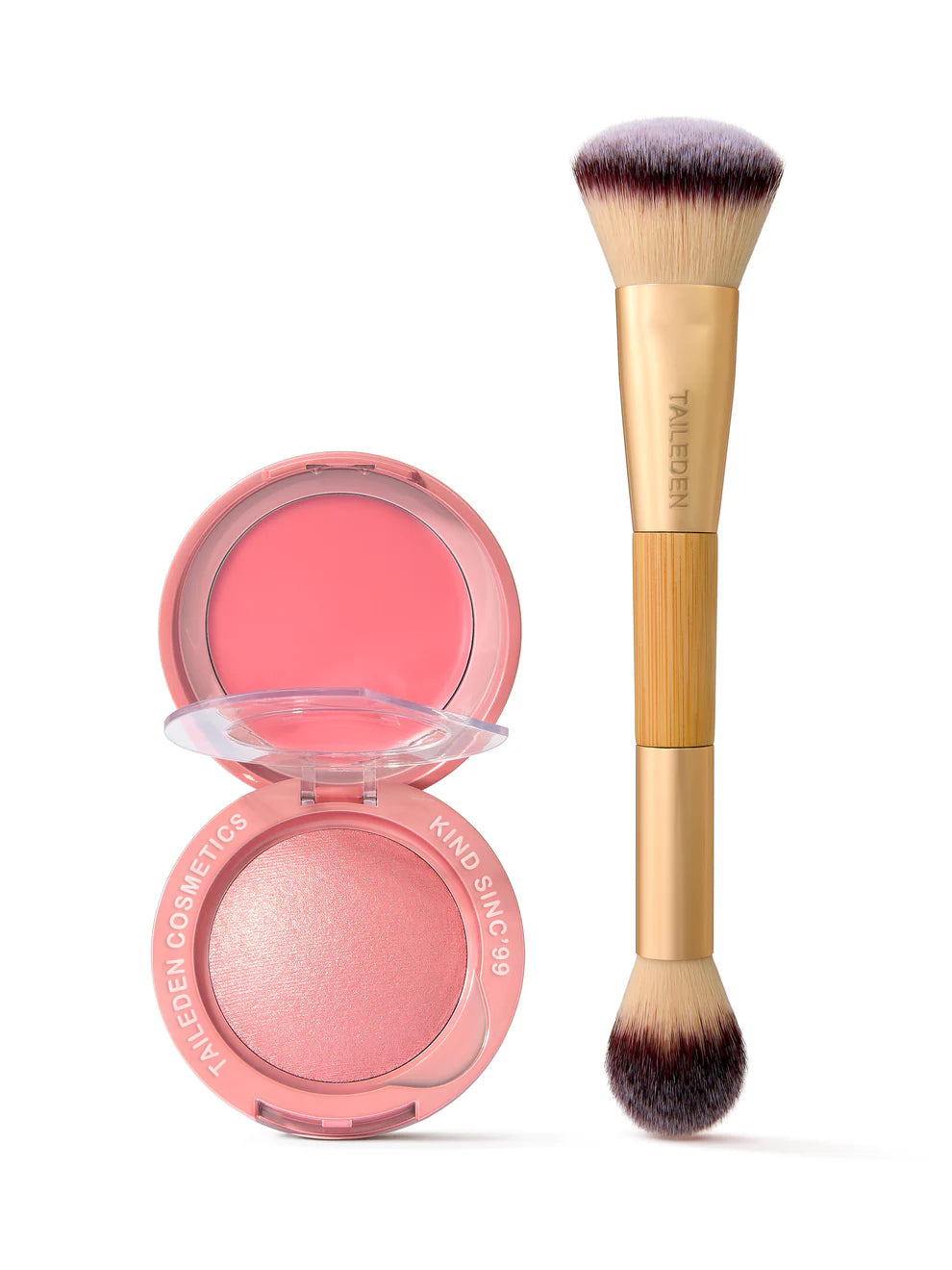 Macaron blush & glow duo + brush