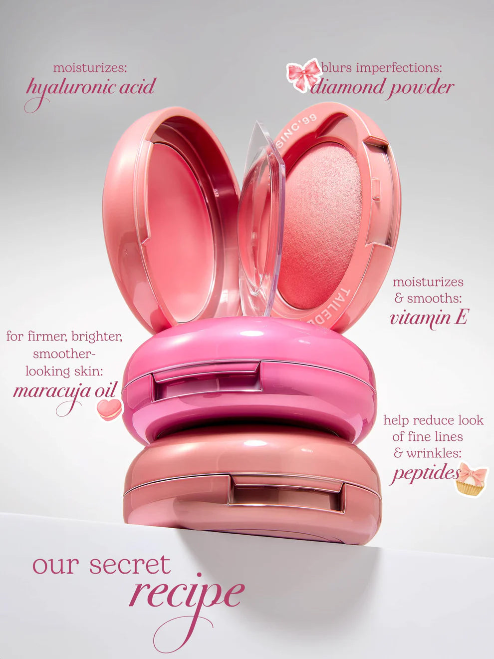 Macaron blush & glow duo + brush